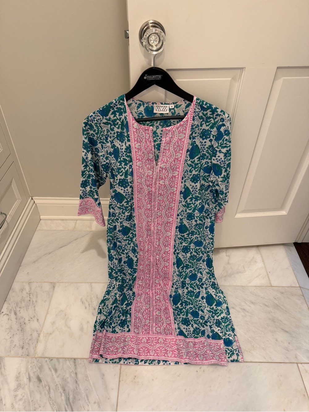 SZ Blcokprints Women’s Teal and Pink Printed Tunic coverup